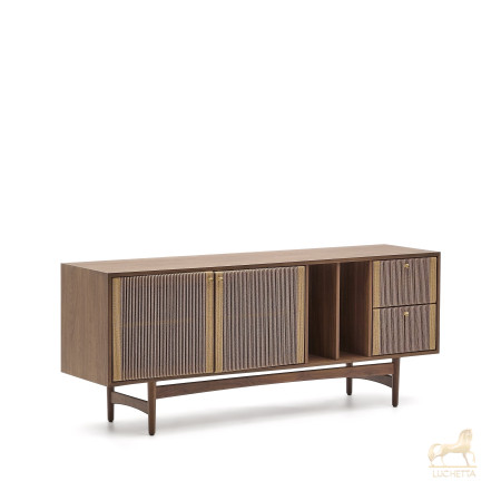 Сервант Elan 2 дверцы и 2 ящика шпон и массив ореха и шнур Сервант Elan 2 дверцы и 2 ящика шпон и массив ореха и шнур