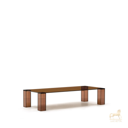 Журнальный столик Adularia из стекла коричневого цвета 140 x 60 Журнальный столик Adularia из стекла коричневого цвета 140 x 60