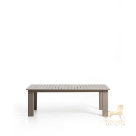 Раздвижной стол Livorno из алюминия цвета таупе, 233(350) x 100 см
