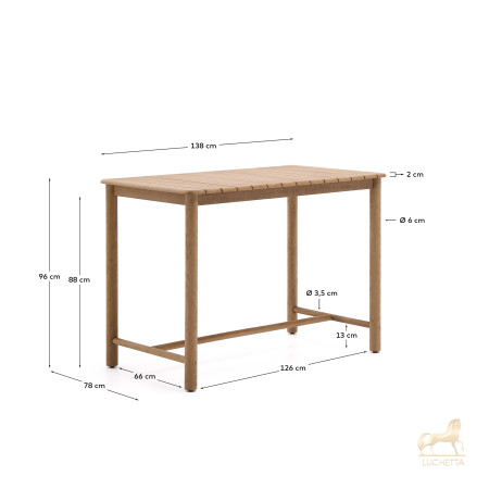Sori Уличный стол из акации 135 x 78 см Sori Уличный стол из акации 135 x 78 см