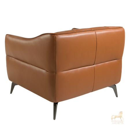Кресло 5098/KF150-1P с кожаной обивкой капитоне Кресло 5098/KF150-1P с кожаной обивкой капитоне