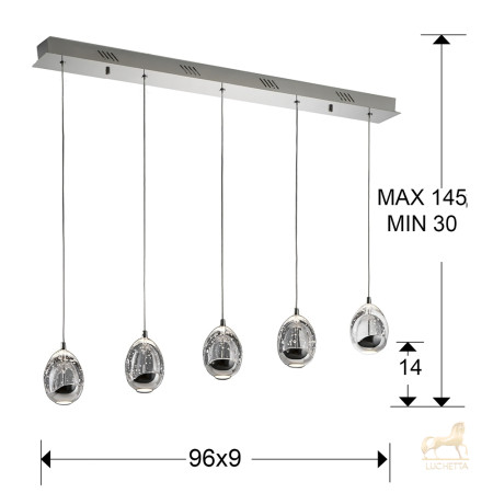 Подвесной светильник Rocio 5L хром DIMMABLE Подвесной светильник Rocio 5L хром DIMMABLE