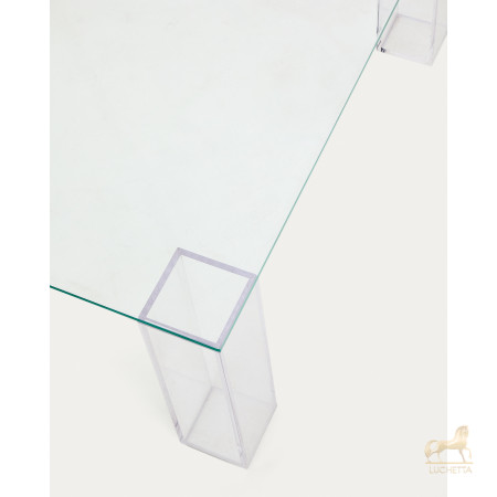 Журнальный столик Adularia из стекла прозрачного цвета 85 x 85 Журнальный столик Adularia из стекла прозрачного цвета 85 x 85