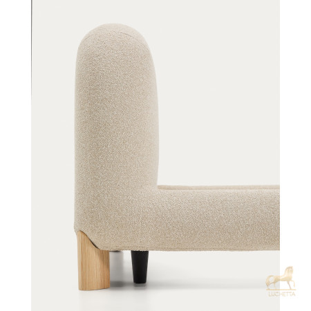 Кровать Odina из ткани букле цвета экрю 180 x 200 см Кровать Odina из ткани букле цвета экрю 180 x 200 см