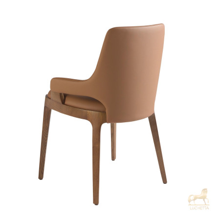 Стул 4136/CH20029 с обивкой из коричневой экокожи Стул 4136/CH20029 с обивкой из коричневой экокожи