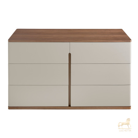 Комод 7168/MC2320DR из серого лака и орехового дерева Комод 7168/MC2320DR из серого лака и орехового дерева