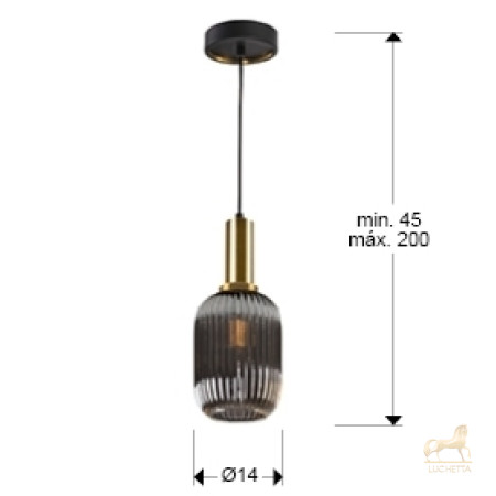 Подвесной светильник Norma 1L дымчатый Подвесной светильник Norma 1L дымчатый