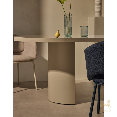 Стол Nealy из лакированного МДФ в отделке экрю, 240 x 100 см Стол Nealy из лакированного МДФ в отделке экрю, 240 x 100 см
