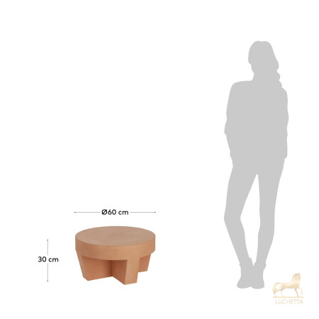 Кофейный столик Vilena из терракоты Ø 60 см Кофейный столик Vilena из терракоты Ø 60 см