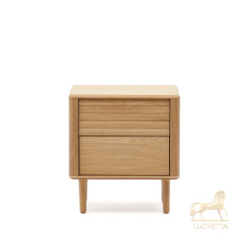 Lenon Тумбочка с 2 ящиками из шпона дуба 50 x 55 см