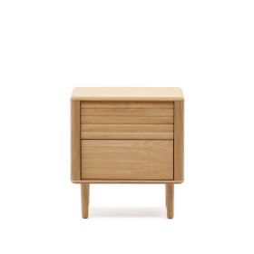 Lenon Тумбочка с 2 ящиками из шпона дуба 50 x 55 см