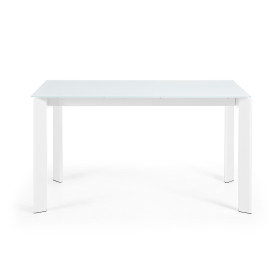 ATTA Стол 140 (200) x90 белый, стекло