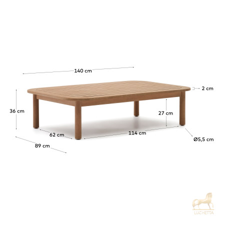 Sacaleta Уличный журнальный столик из массива эвкалипта 140 x 89 см Sacaleta Уличный журнальный столик из массива эвкалипта 140 x 89 см