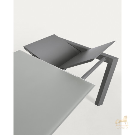 Стол Atta 160 (220) x90 антрацит, темно-серый, стекло Стол Atta 160 (220) x90 антрацит, темно-серый, стекло