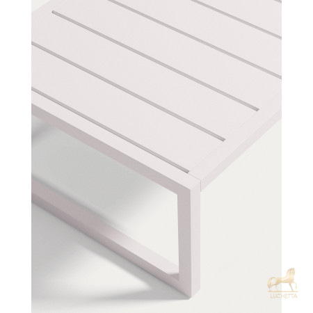 Comova Журнальный столик для улицы из белого алюминия 60 x 114 см Comova Журнальный столик для улицы из белого алюминия 60 x 114 см