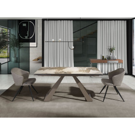 Стул F3208-GRIS /4057 черные ножки