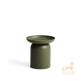 Уличный столик Arcola из зеленого алюминия, диаметр 45 см