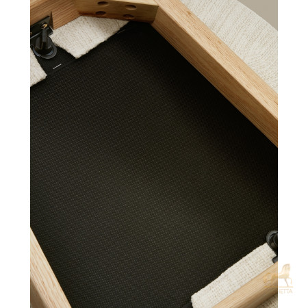Стул Alocs из бежевой синели из массива дуба с натуральной отделкой FSC Mix Credit (съемный чехол) Стул Alocs из бежевой синели из массива дуба с натуральной отделкой FSC Mix Credit (съемный чехол)