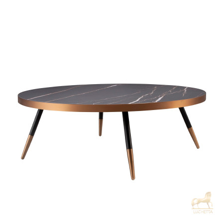 Круглый журнальный столик из стали и керамики CT1015-3AA /2068 Круглый журнальный столик из стали и керамики CT1015-3AA /2068
