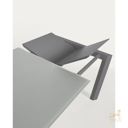 Стол Atta 140 (200) x90 темно-серый, стекло Стол Atta 140 (200) x90 темно-серый, стекло