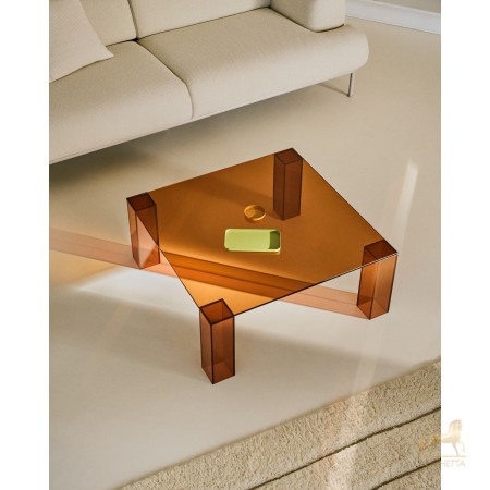 Журнальный столик Adularia из стекла коричневого цвета 85 x 85 Журнальный столик Adularia из стекла коричневого цвета 85 x 85