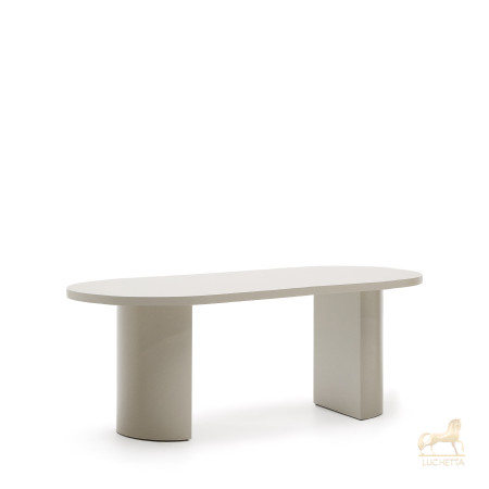 Стол Nealy из лакированного МДФ в отделке экрю, 200 x 100 Стол Nealy из лакированного МДФ в отделке экрю, 200 x 100