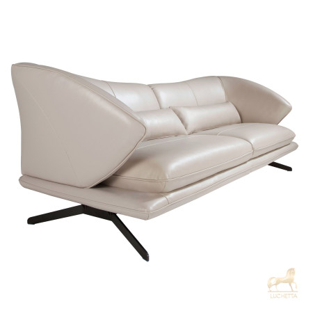 Диван 2-х местный 6145/KF2157-2P-M5652 кожаный с декоративными подушками Диван 2-х местный 6145/KF2157-2P-M5652 кожаный с декоративными подушками