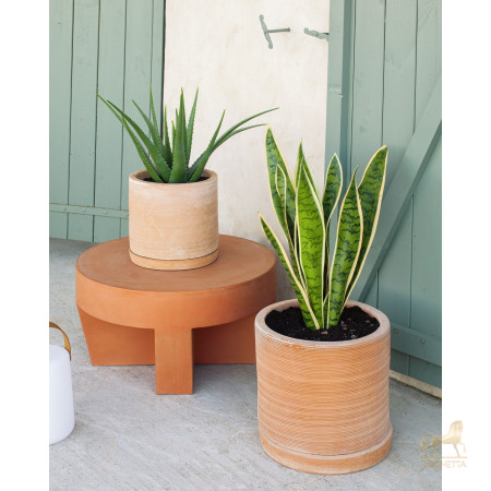 Кофейный столик Vilena из терракоты Ø 60 см Кофейный столик Vilena из терракоты Ø 60 см
