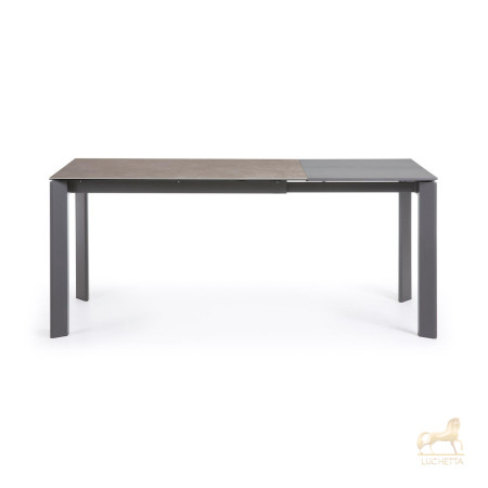 Стол Atta 120 (180) x80 антрацит керамика Vulcano Ash Стол Atta 120 (180) x80 антрацит керамика Vulcano Ash