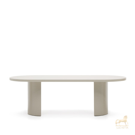 Стол Nealy из лакированного МДФ в отделке экрю, 240 x 100 см Стол Nealy из лакированного МДФ в отделке экрю, 240 x 100 см