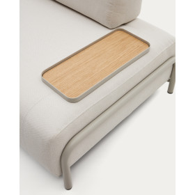 Compo Небольшой поднос из дубового шпона с натуральной отделкой и серого металла