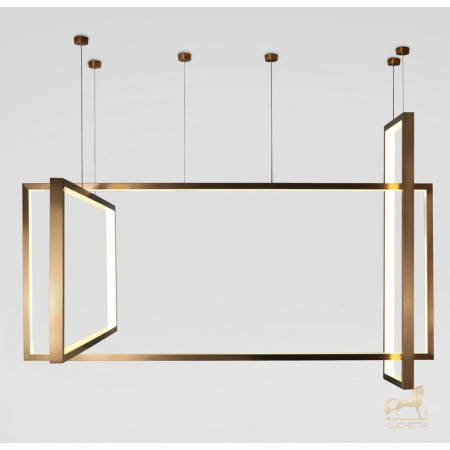 Подвесной светильник Frame 140x60 см бронзовый Подвесной светильник Frame 140x60 см бронзовый