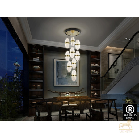 Подвесной светильник Garden 9L черный/бронзовый Подвесной светильник Garden 9L черный/бронзовый