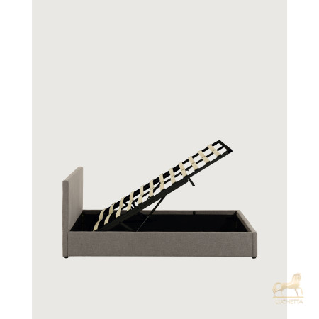 Nahiri Мягкая серая кровать для матраса размером 150 x 200 см Nahiri Мягкая серая кровать для матраса размером 150 x 200 см