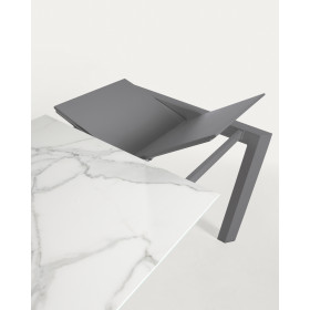 Стол Atta 140 (200) x90 антрацит, керамика