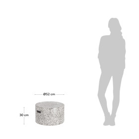 Журнальный столик Jenell terrazzo белый, Ø 52 см