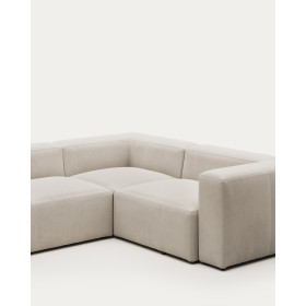Угловой 4-х местный диван Blok 320 x 230 cm бежевый