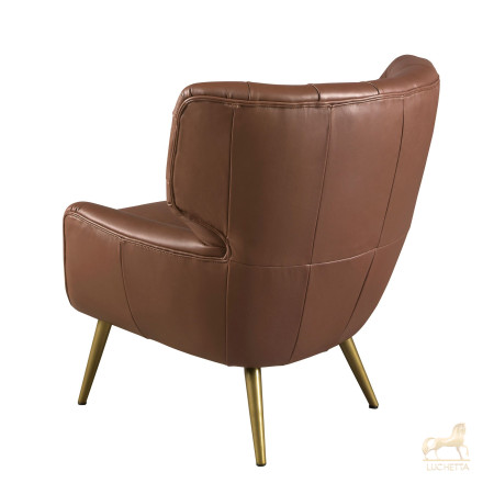 Кресло Chester 5165 из темно-коричневой кожи Кресло Chester 5165 из темно-коричневой кожи