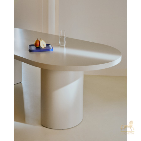Стол Nealy из лакированного МДФ в отделке экрю, 200 x 100 Стол Nealy из лакированного МДФ в отделке экрю, 200 x 100