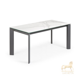 Стол Atta 160 (220) x90 антрацит, керамика