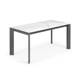 Стол Atta 160 (220) x90 антрацит, керамика