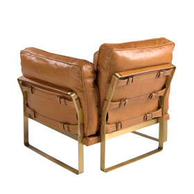 Кресло из кожи цвета Camel 5169