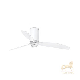 Потолочный вентилятор Mini Tube Fan LED белый/прозрачный 128 см