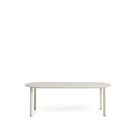 Уличный стол Erice из алюминия и закаленного стекла цвета экрю, 230 x 100 см