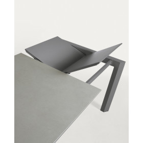 Стол Atta 160 (220) x90 антрацит керамика