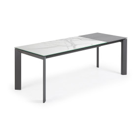 Стол Atta 160 (220) x90 антрацит, керамика