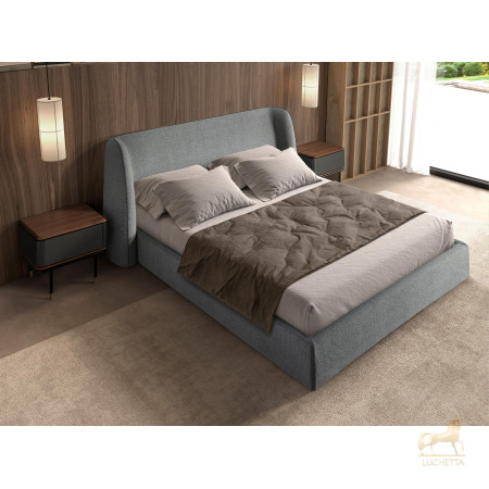 Кровать 7145 из темно-серой ткани Кровать 7145 из темно-серой ткани