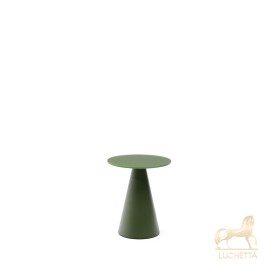 Журнальный столик Wilshire из стекла и стали зеленый Ø30cm