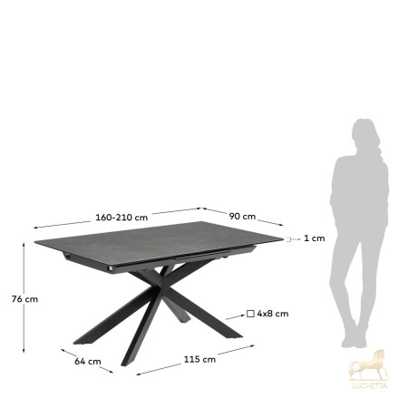 Стол раздвижной Atminda 160 (210) x 90 cm керамика Стол раздвижной Atminda 160 (210) x 90 cm керамика