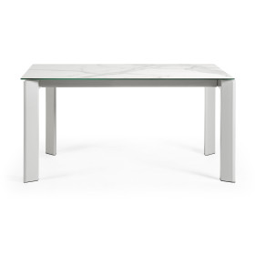 Стол Atta 160 (220) x90 керамика белый